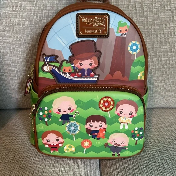 Loungefly Charlie and the Chocolate Factory Wonka 50th Anniversary NWT Willy Wonka Loungefly Mini Backpack - Charlie and the  main image 3